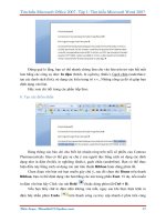 GIÁO TRÌNH Tìm hiểu Microsoft Word 2007 phiên bản tiếng việt(Lê Văn Hiếu) - 2 ppt