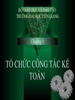 BÀI GIẢNG: TỔ CHỨC CÔNG TÁC KẾ TOÁN doc