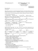 ĐỀ THI THỬ ĐẠI HỌC LẦN 2 - 2011 MÔN HOÁ HỌC pps