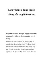Lưu ý khi sử dụng thuốc chống sốt co giật ở trẻ em pot
