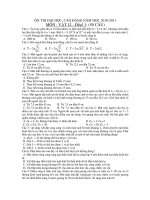 ÔN THI ĐẠI HỌC, CAO ĐẲNG NĂM HỌC 2010-2011 MÔN : VẬT LÍ - Đềsố 1 docx