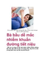 Bà bầu dễ mắc nhiễm khuẩn đường tiết niệu pps
