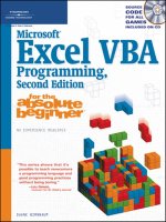 Microsoft Excel VBA Programming for the Absolute Beginner Second Edition phần 1 ppsx