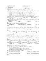 ĐỀ THI HỌC KÌ II Môn: Vật Lí 12 - Mã đề: 123 doc