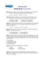 ĐỀ ÔN MÔN HÓA HỌC SỐ 10 docx