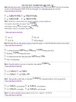 BÀI TẬP TRẮC NGHIỆM HÓA HỌC HỮU CƠ doc
