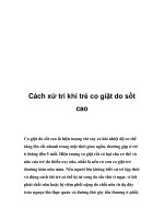 Cách xử trí khi trẻ co giật do sốt cao pptx