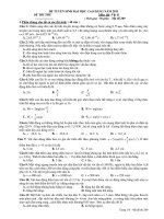 ĐỀ TUYỂN SINH ĐẠI HỌC CAO ĐẲNG NĂM 2011 Môn thi :Vật lý pot