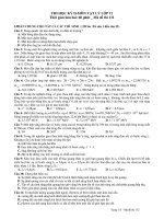 THI HỌC KỲ II MÔN VẬT LÝ LỚP 12 - Mã đề thi 01 doc