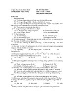 ĐỀ THI HỌC KÌ II MÔN VẬT LÝ potx