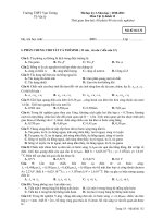 Thi học kỳ 2 Năm học : 2010-2011 Môn Vật lý - Mã đề 132 doc