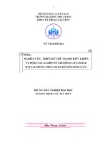 Nghiên cứu, thiết kế chế tạo bộ điều khiển tự động tay ga  điện tử cho động cơ YANMAR 4CH tại phòng thực hành bộ môn  động lực