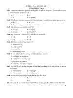 ĐỀ THAM KHẢO HÓA HỌC - ĐỀ 1 ppt