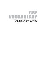 GRE VOCABULARY FLASH REVIEW - PART 1 doc