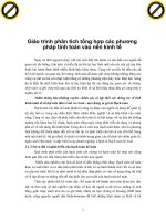 Giáo trình phân tích tổng hợp các phương pháp tính toán vào nền kinh tế phần 1 pdf