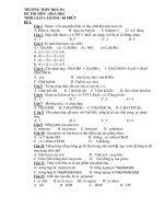 Đề thi môn : Hóa học Đề 2- Trường THPT Hòa Đa pptx