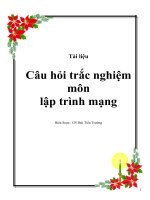 Câu hỏi trắc nghiệm môn lập trình mạng - GV Bùi Tiến Trường ppsx
