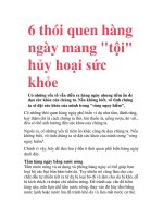 6 thói quen hàng ngày mang 