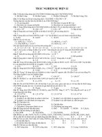 TRẮC NGHIỆM SỰ ĐIỆN LI potx