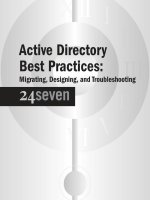 Active Directory Best Practices 24 seven Migrating, Designing, and Troubleshooting phần 1 potx