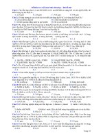 Đề kiểm tra cuối năm Môn: Hóa học – Mã đề 485 pps