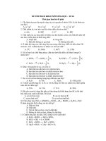 ĐỀ THI THAM KHẢO MÔN HÓA HỌC - SỐ 24 docx