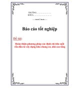 Luận văn :Hoàn thiện phương pháp xác định chỉ tiêu suất vốn đầu tư xây dựng khu chung cư, nhà cao tầng docx