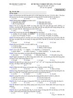 ĐỀ THI TRẮC NGHIỆM MÔN HÓA VÔ CƠ - Mã đề thi 138 pot