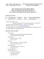 đề cương bài giảng học phần phân tích thiết kế hệ thống thông tin đồ án phân tích thiết kế hệ thống thông tin