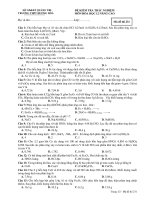 ĐỀ KIỂM TRA TRẮC NGHIỆM MÔN HÓA HỌC 12 NÂNG CAO Mă đề thi 231 docx