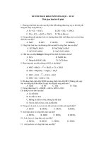ĐỀ THI THAM KHẢO MÔN HÓA HỌC - SỐ 23 potx