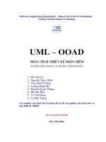UML – OOAD phân tích thiết kế phần mềm - Chương 1 ppt