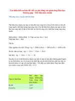 Các hiểu biết cơ bản để viết và cân bằng các phản ứng Hóa học doc