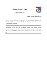 TÍNH TOÁN THỦY VĂN ( Nguyễn Thanh Sơn - NXB Đại học Quốc gia Hà Nội ) CHƯƠNG 1 docx