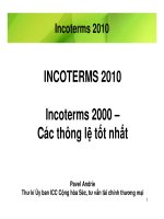 INCOTERMS 2010 CÁC THÔNG LỆ TỐT NHẤT - HỢP ĐỒNG MUA BÁN - 1 pps