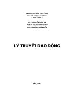Lý thuyết dao động - Chương mở đầu ppt
