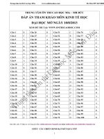 ĐỀ THI ĐÁP ÁN KINH TẾ HỌC THI CAO HỌC ĐẠI HỌC MỞ TPHCM