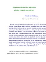 VĂN HÓA VÀ HIỆN ĐẠI HÓA - NHÌN TRONG BỐI CẢNH TOÀN CẦU HÓA HIỆN NAY pot