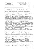 ĐỀ THI TRẮC NGHIỆM MÔN HOÁ HỌC - Mã đề thi 631 pdf