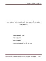 luận văn tốt nghiệp đầu tư PHÁT TRIỂN và GIẢI PHÁP CHO NGÀNH CÔNG NGHIỆP  ôtô VIỆT NAM