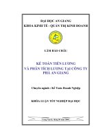 ĐẠI HỌC AN GIANG KHOA KINH TẾ - QUẢN TRỊ KINH DOANHLÂM BẢO CHÂUKẾ TOÁN TIỀN pps