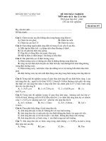 ĐỀ THI TRẮC NGHIỆM MÔN môn vật lý lớp 12 cơ bản - Mã đề thi 357 pot