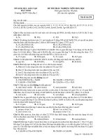 ĐỀ THI TRẮC NGHIỆM MÔN HOÁ HỌC - Mã đề thi 294 ppsx
