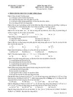 KIỂM TRA HỌC KỲ II MÔN VẬT LÝ - LỚP 12 THPT ppsx