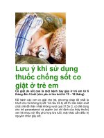 Lưu ý khi sử dụng thuốc chống sốt co giật ở trẻ em doc