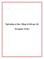 ngữ pháp cơ bản - động từ bất quy tắc