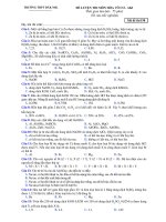 ĐỀ LUYỆN THI MÔN HÓA VÔ CƠ - Mã đề thi 198 docx