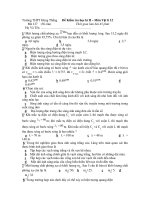 Đề Kiểm tra học kì II Môn Vật lí 12 - Mã 127 ppsx