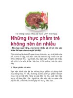 Những thực phẩm trẻ không nên ăn nhiều doc