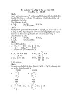 Đề luyện thi Tốt nghiệp và Đại học Năm 2011 Môn: Hoá Học – Đề số 8 doc